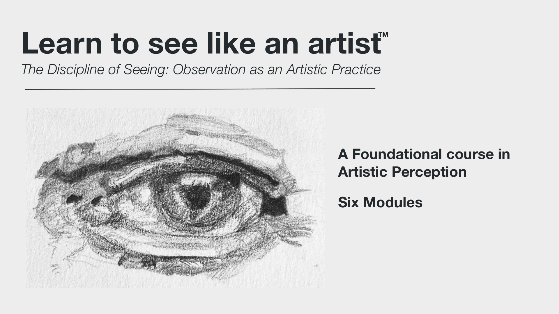 Learn to See Like an Artist – The Discipline of Seeing: Observation as an Artistic Practice ™